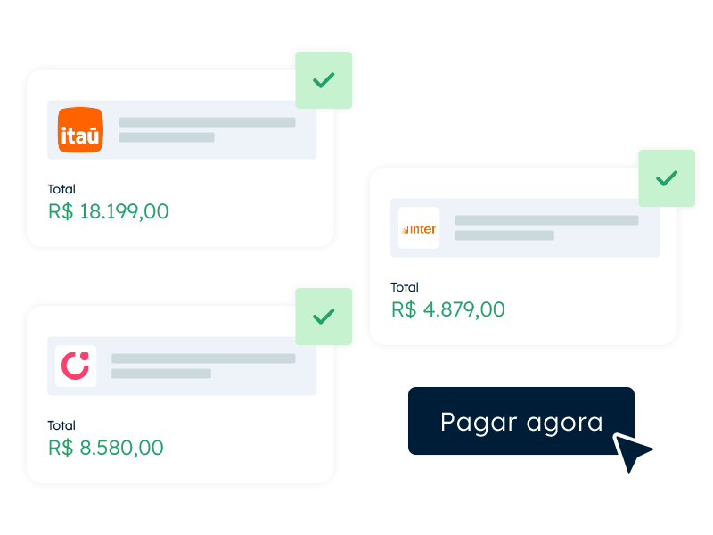 Pagamento em lote com um clique pela Conta Kamino